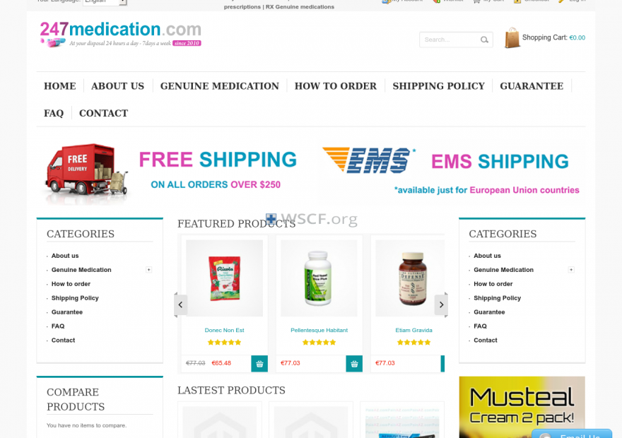247Medication.net Website Pharmaceutical Shop