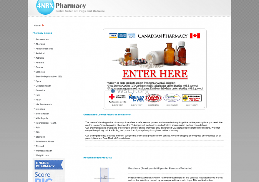 4Nrx.org Overseas Internet Pharmacy