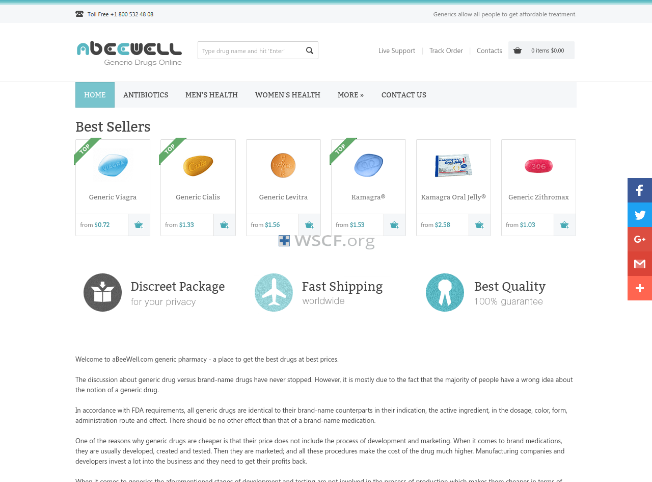 Abeewell.com Website Pharmaceutical Shop