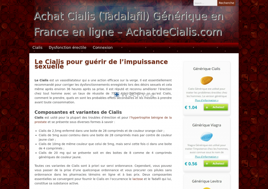 Achatdecialis.com Web’s Pharmaceutical Shop