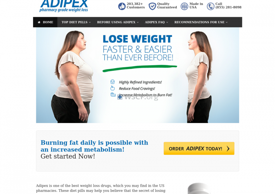 Adipex-Diet-Pills.com Website Drugstore