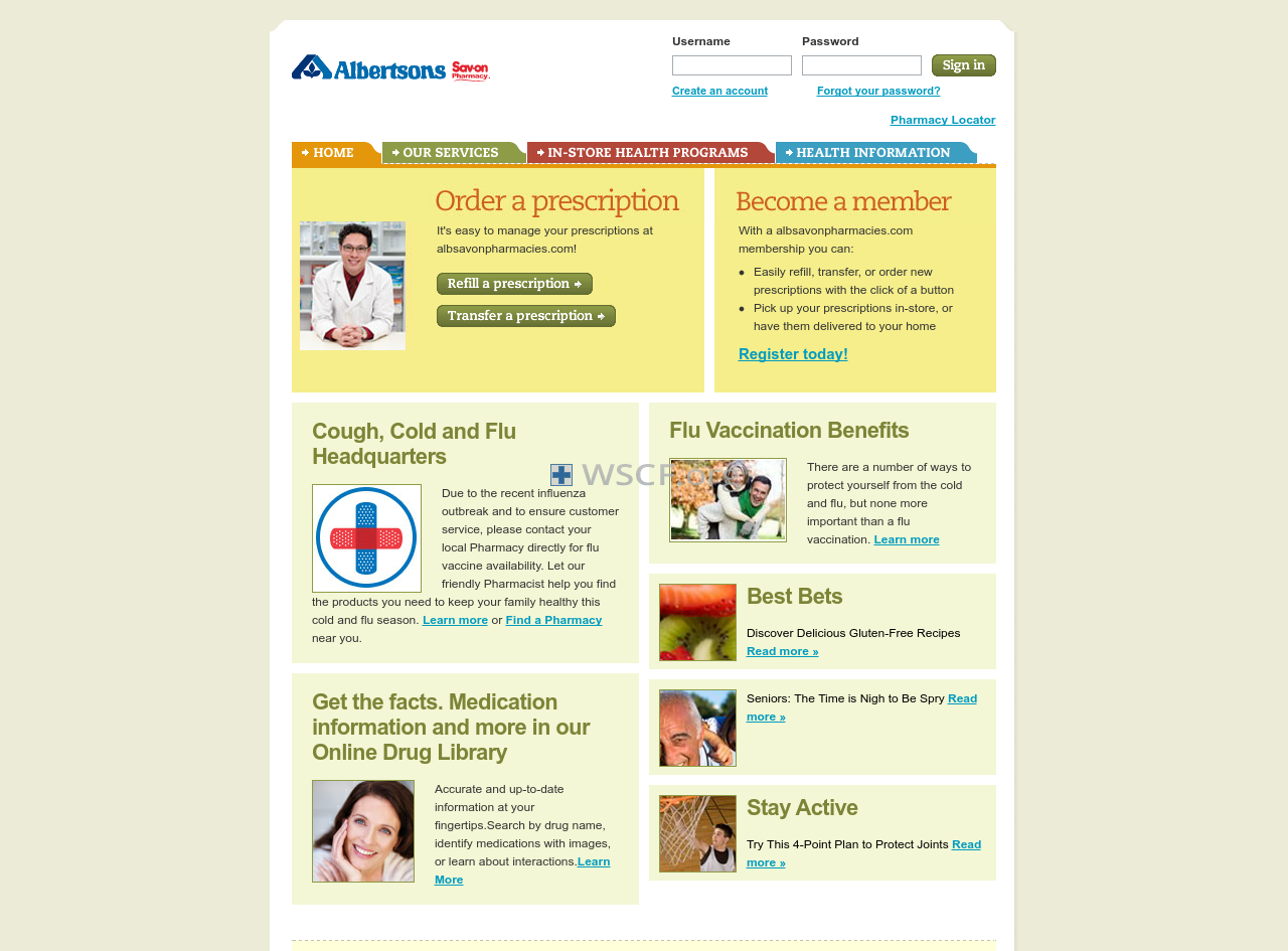 Albertsonssavonpharmacies.com Pharmacy Online