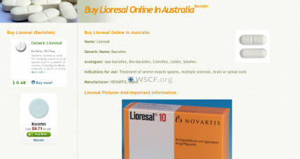 Baclofen-Australia.net Website Pharmaceutical Shop