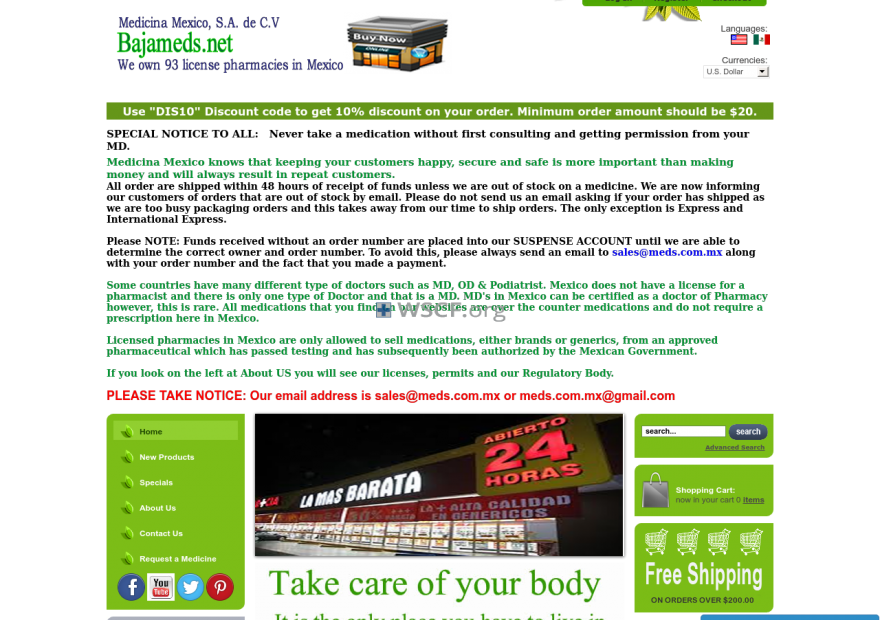 Bajameds.net Web’s Drugstore