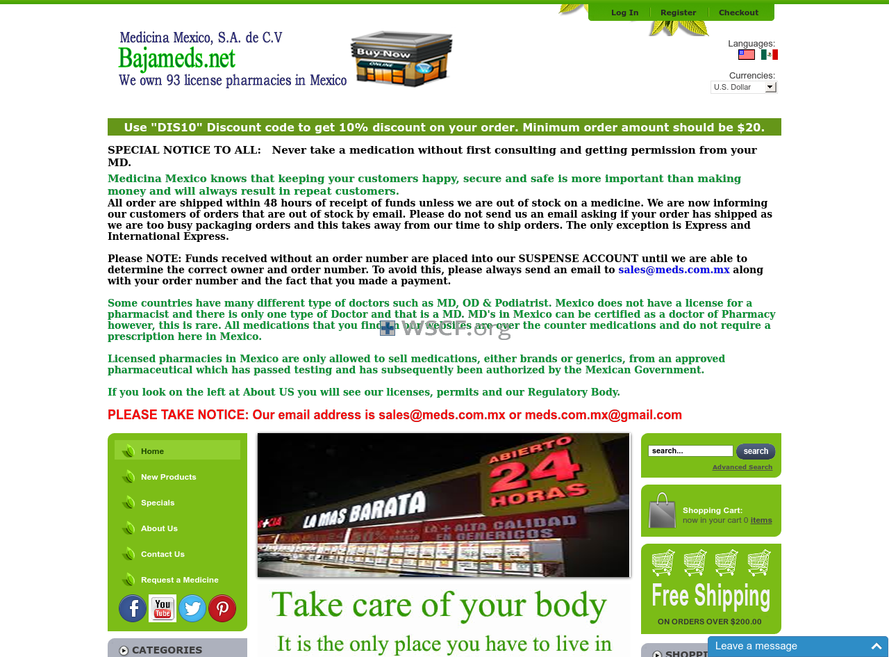 Bajameds.net Web’s Drugstore