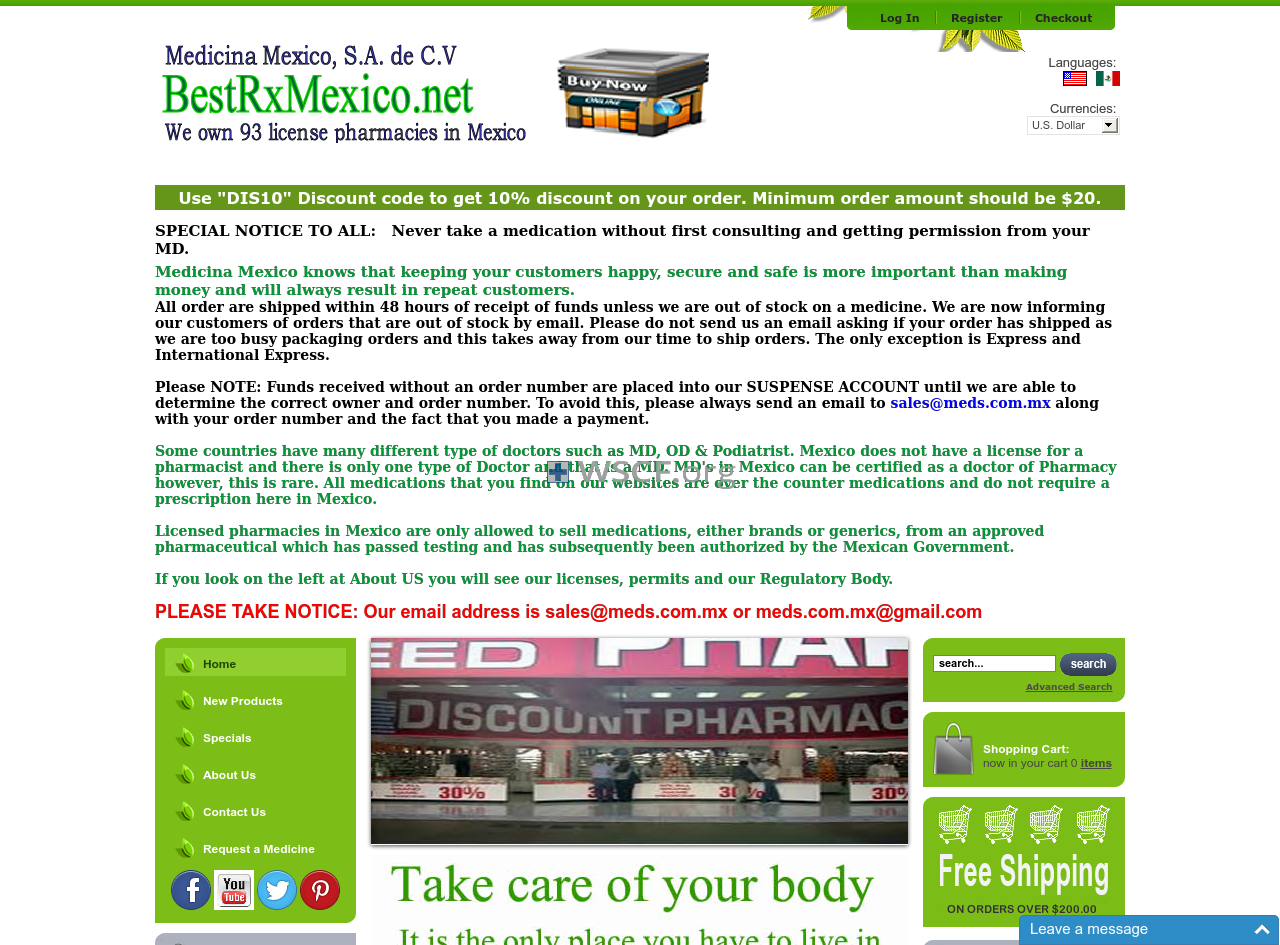 Bestrxmexico.net Pharmacies Online