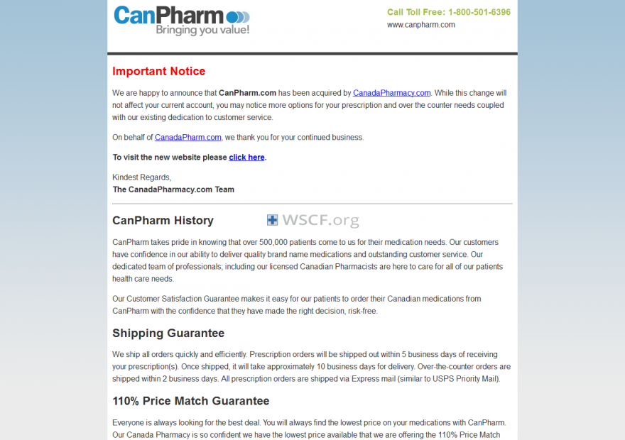 Canpharm.com Website Pharmacy