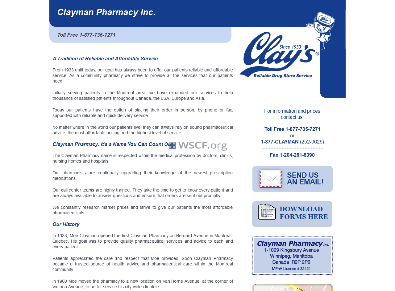 Claymanpharmacy.com ED Drugs Online