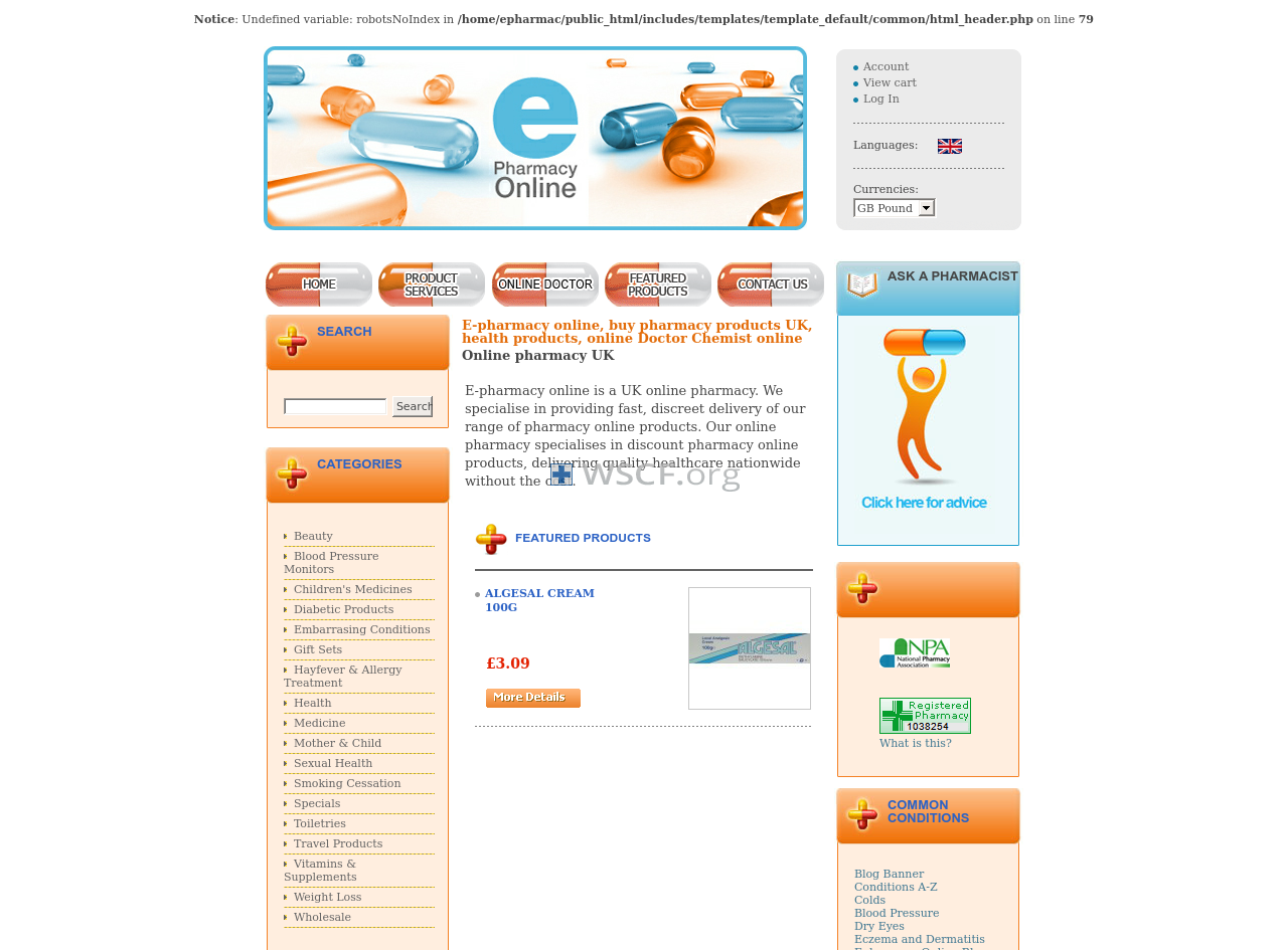 Epharmacyonline.co.uk Drugstore