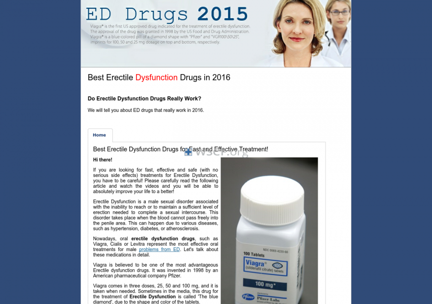 Erectiledysfunctiondrugs.com Web’s Pharmacy