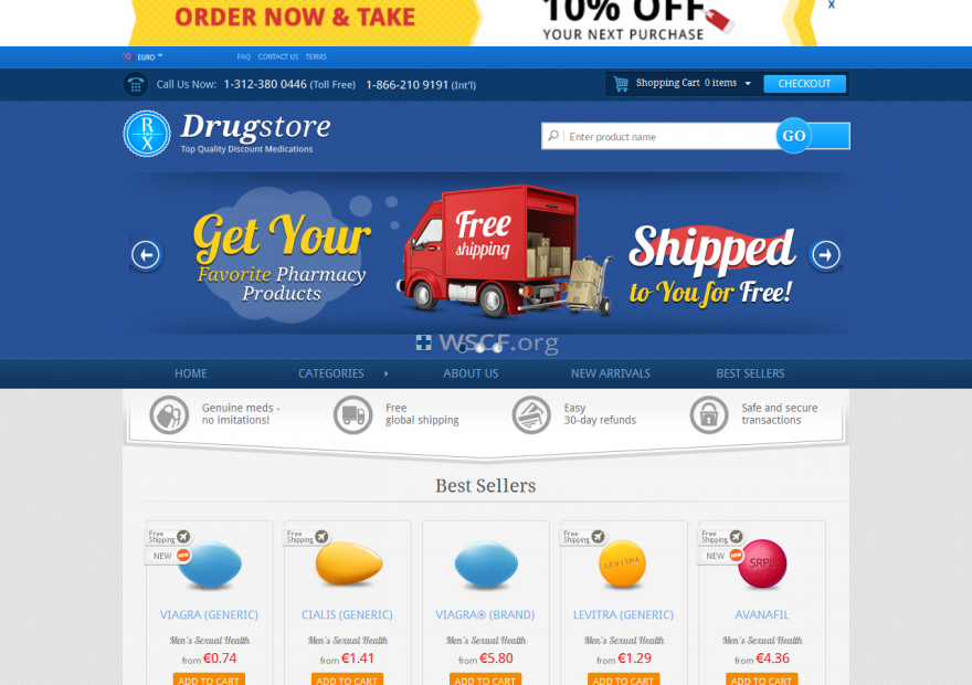 Exclusiverxbrands.net Internet Drugstore