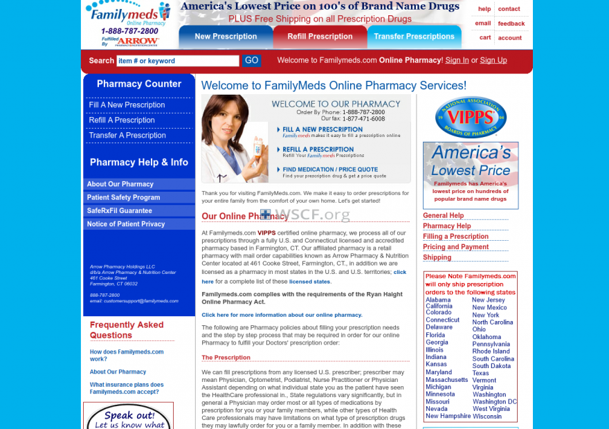 Familymeds.com Great Web Pharmacy