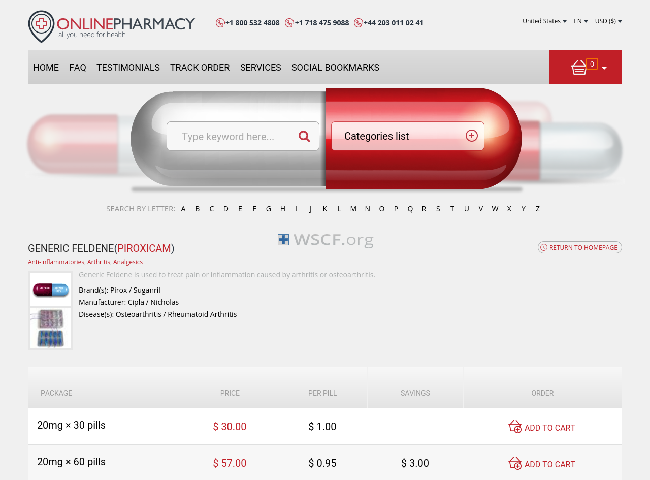 Feldene.net My Generic Pharmacy