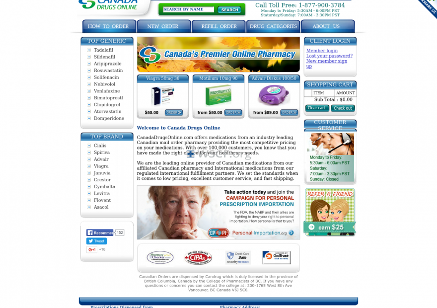 Findcanadianpharmacy.com Online Offshore Drugstore