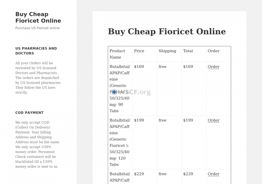 Fioricetbargain.com Overseas Discount Pharmacy