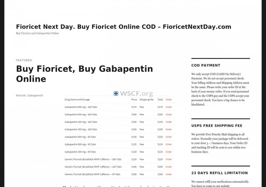 Fioricetnextday.com Web’s Pharmacy