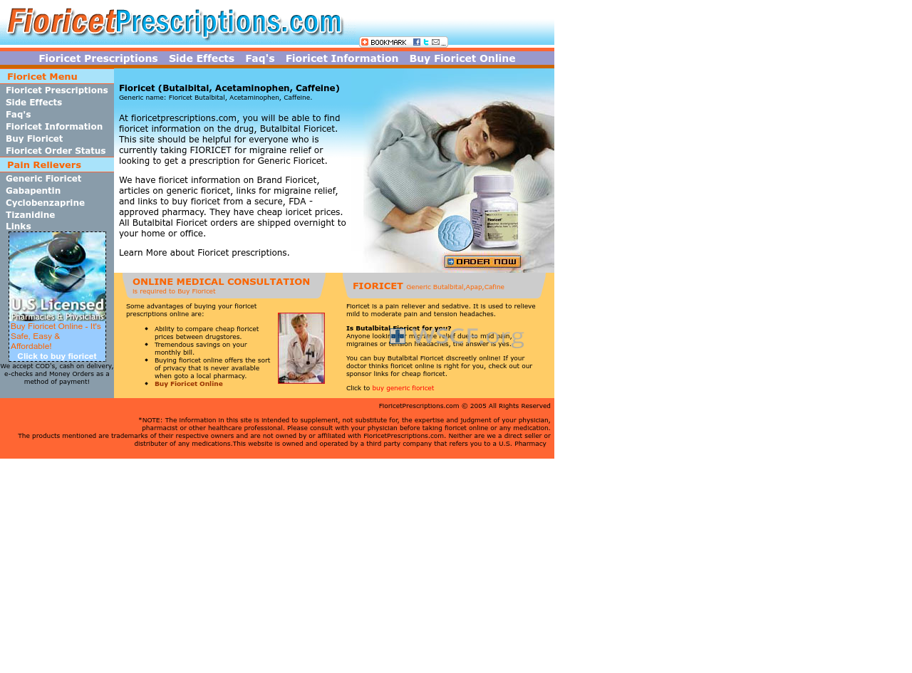 Fioricetprescriptions.com Drugstore Online