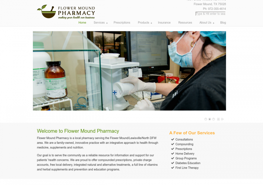 Flowermoundpharmacy.com Website Pharmacy