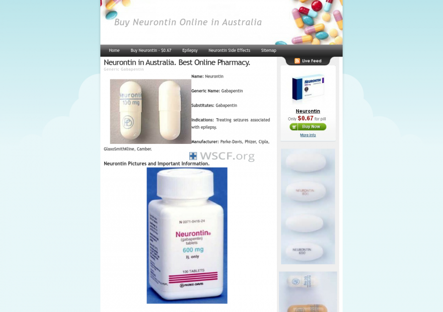 Gabapentin-Australia.net Order Prescription Drugs Online With No Prescription