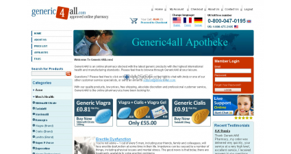 Generic4Allapotheke.com Reliable and affordable medications