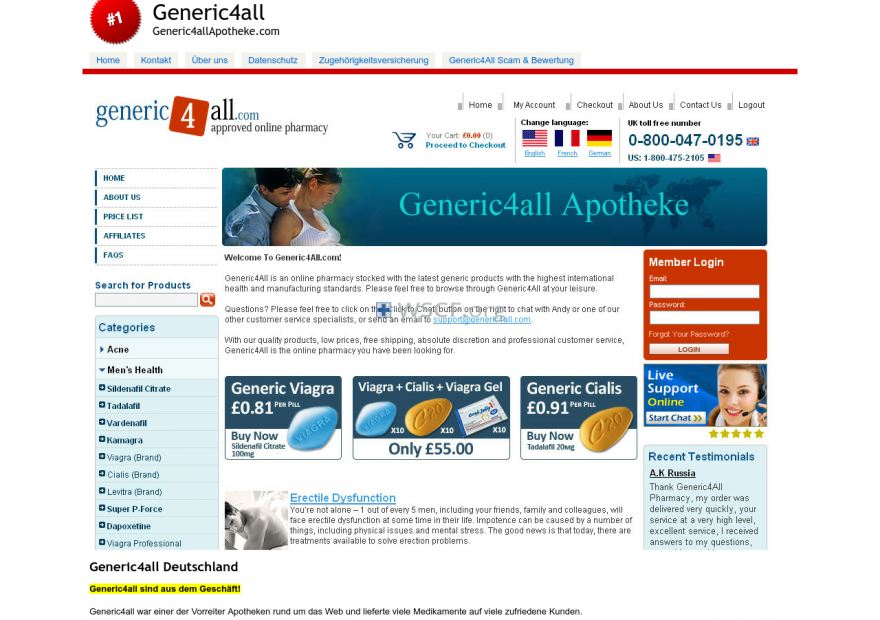 Generic4Allapotheke.com Reliable and affordable medications