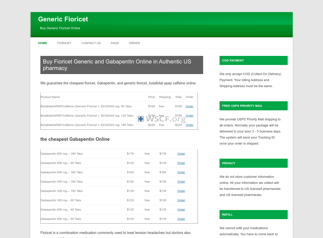 Genericfioricet.net Internet DrugStore