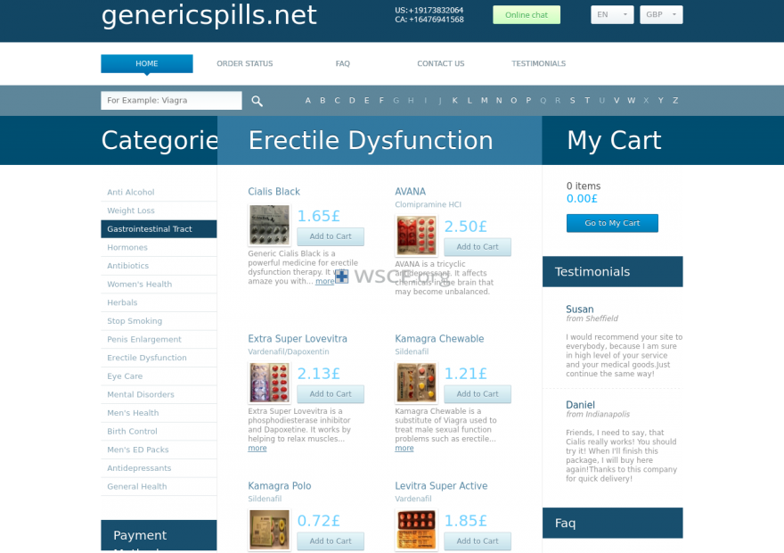 Genericspills.net All time On-line Support