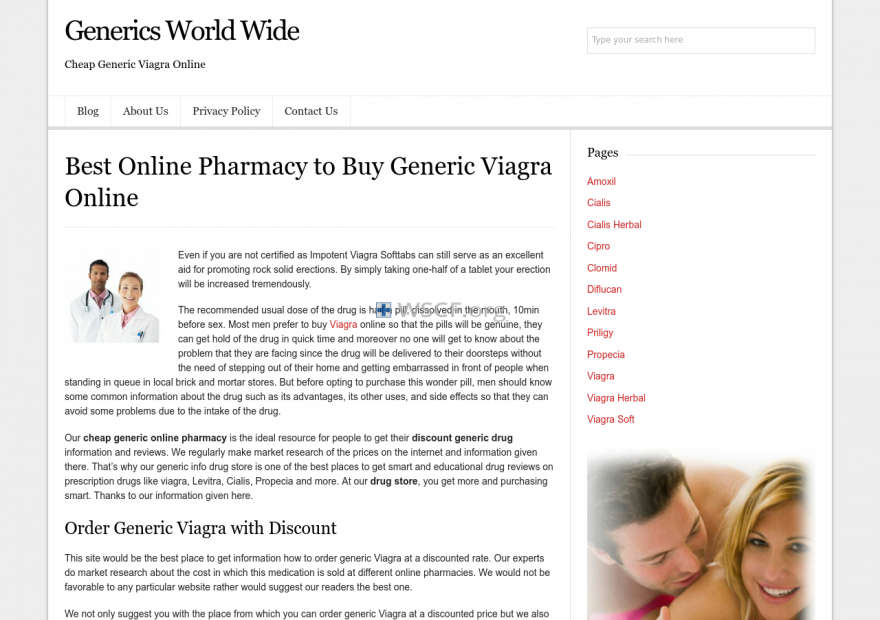 Genericsworldwide.com Leading Online Pharmacy