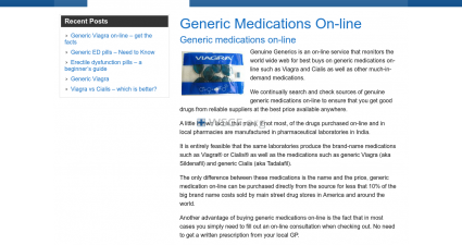Genuinegenerics.com Great Internet Pharmacy