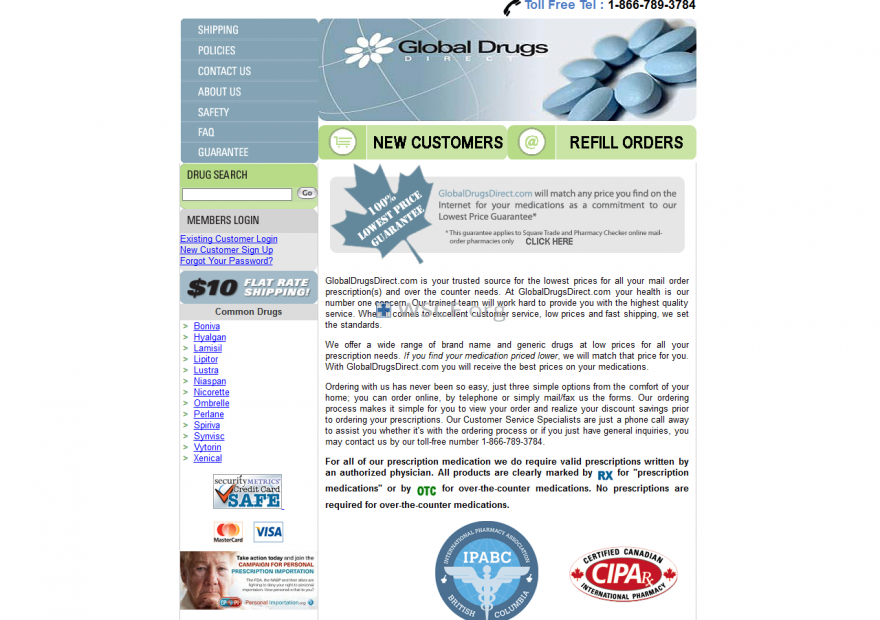 Globaldrugsdirect.com Mail-Order Pharmacies