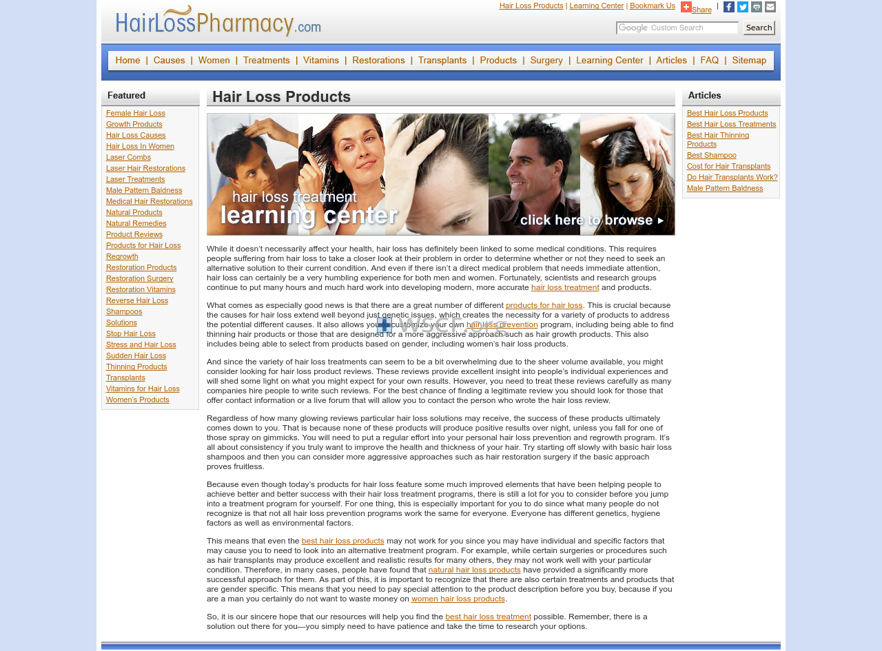 Hairlosspharmacy.com Web’s Drugstore