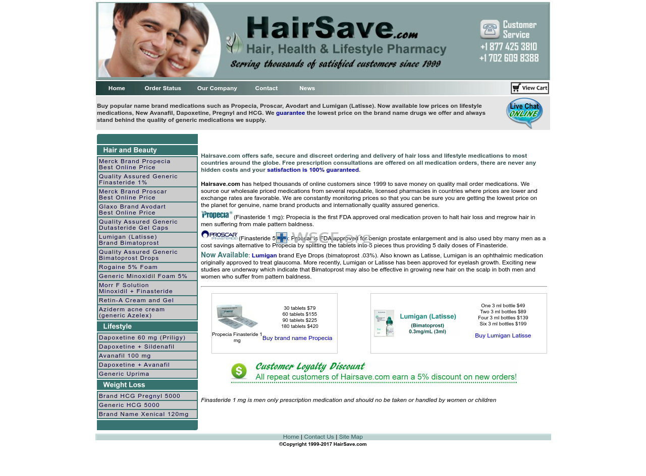 Hairsave.com ED Drugs Online