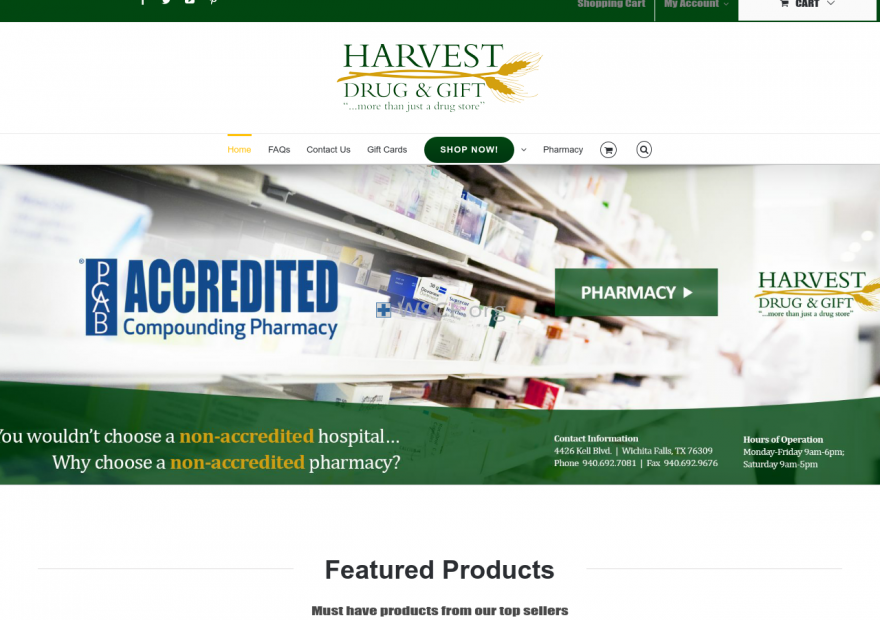 Harvestdrugandgift.com Internet Drugstore