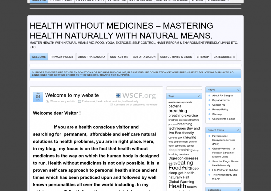 Healthwithoutmedicines.com All time On-line Support