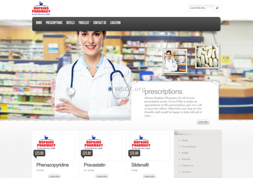 Hopkins-Pharmacy.com No Prescription Internet DrugStore