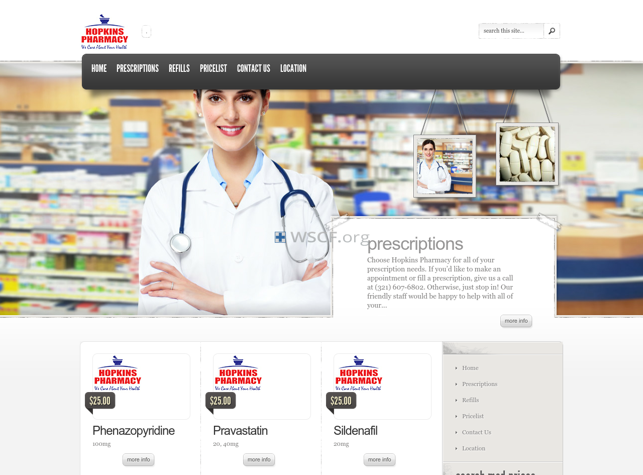 Hopkins-Pharmacy.com No Prescription Internet DrugStore