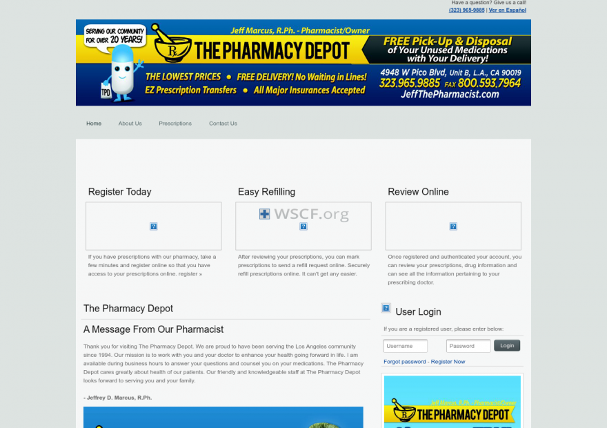Jeffthepharmacist.com Website Drugstore