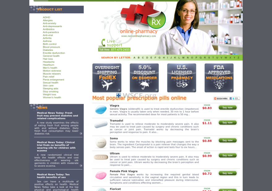 Norxonlinepharmacy.com Overseas Internet Drugstore