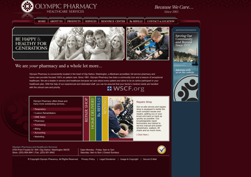 Olympicpharmacy.com Website Pharmacy