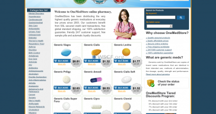 Onemedstore.net Website Pharmaceutical Shop