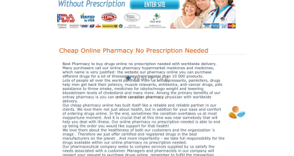 Online-Pharmacy-No-Prescription-Needed.com Internet Drugstore