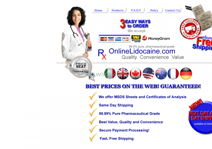 Onlinelidocaine.com Web’s Pharmaceutical Shop