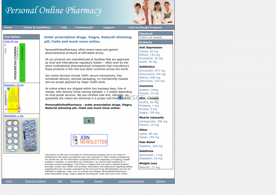 Personalonlinepharmacy.com Website Pharmacy