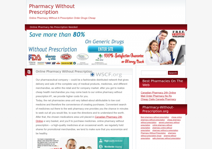 Pharmacy-Without-Prescription.org Great Web Drugstore