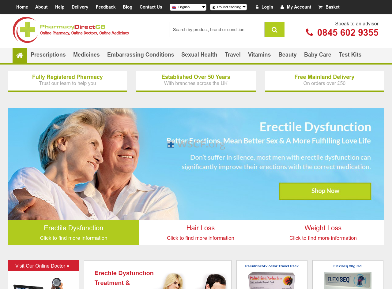 Pharmacydirectgb.co.uk Web’s Pharmaceutical Shop