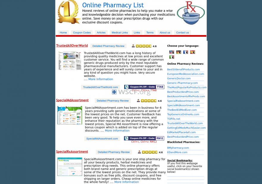 Pharmacylist.biz Online Offshore Drugstore