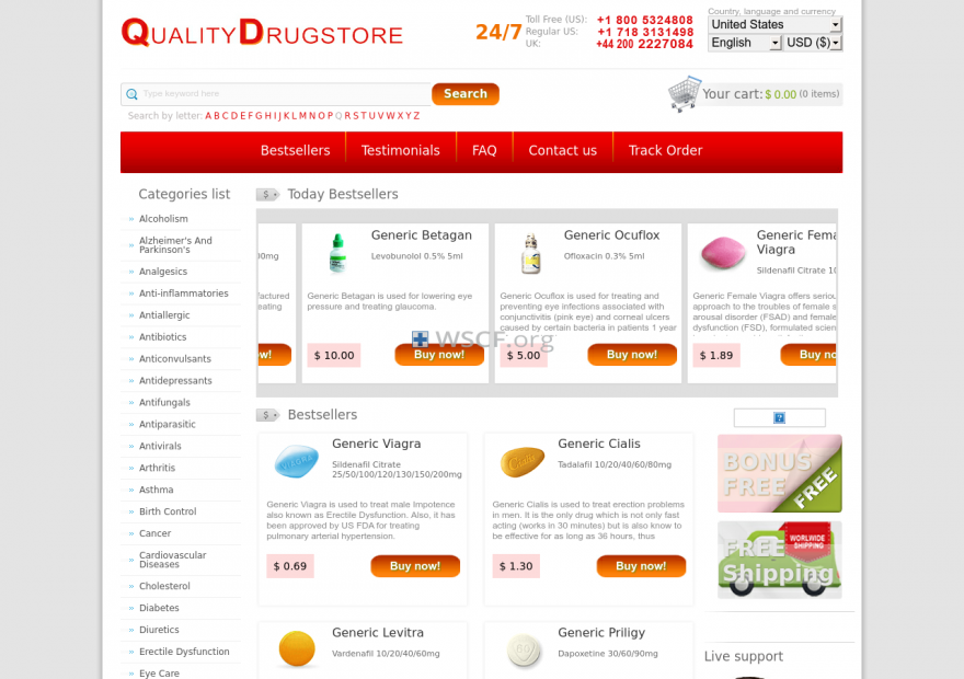 Qualitydrugstoreshop.com Confidential online Drugstore.