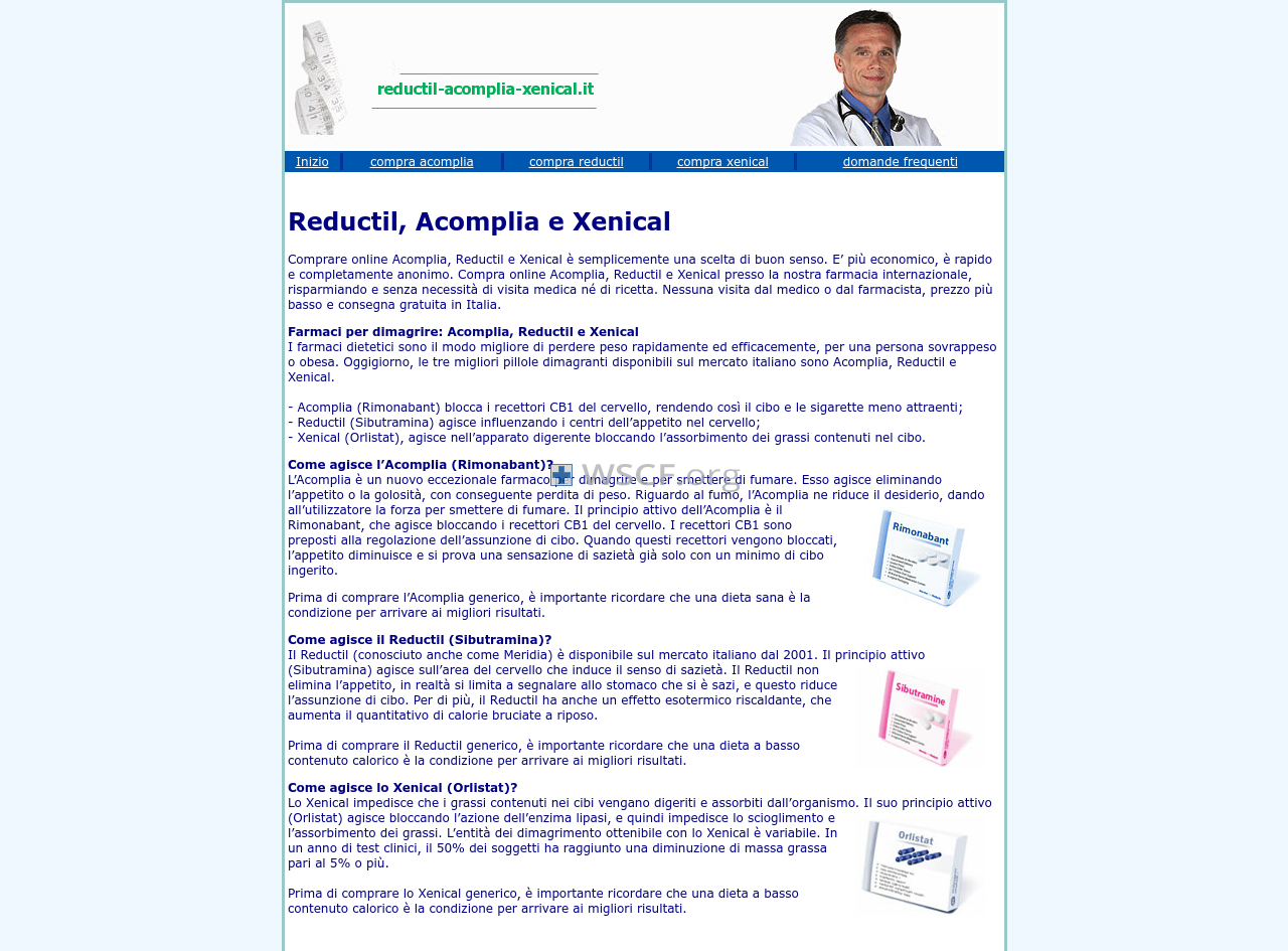 Reductil-Acomplia-Xenical.it My Generic Drugstore