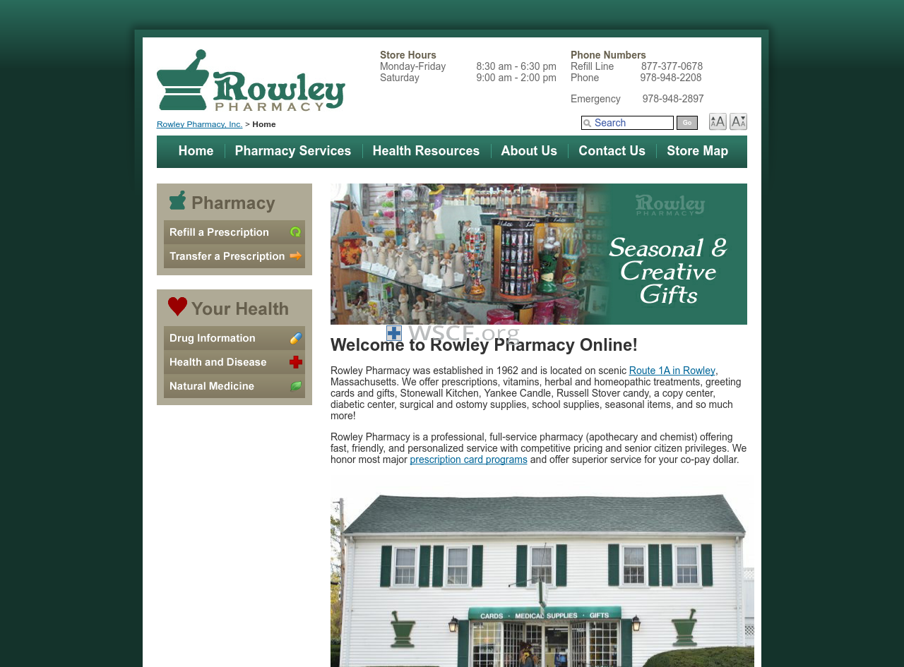 Rowleypharmacy.com Online Drugstore