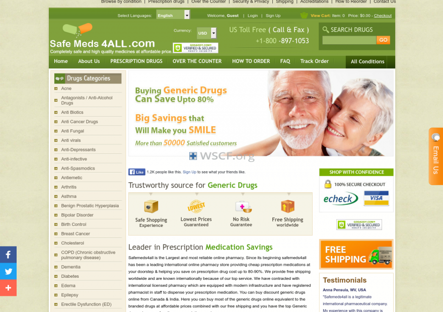 Safemeds4All.com Web’s Pharmaceutical Shop
